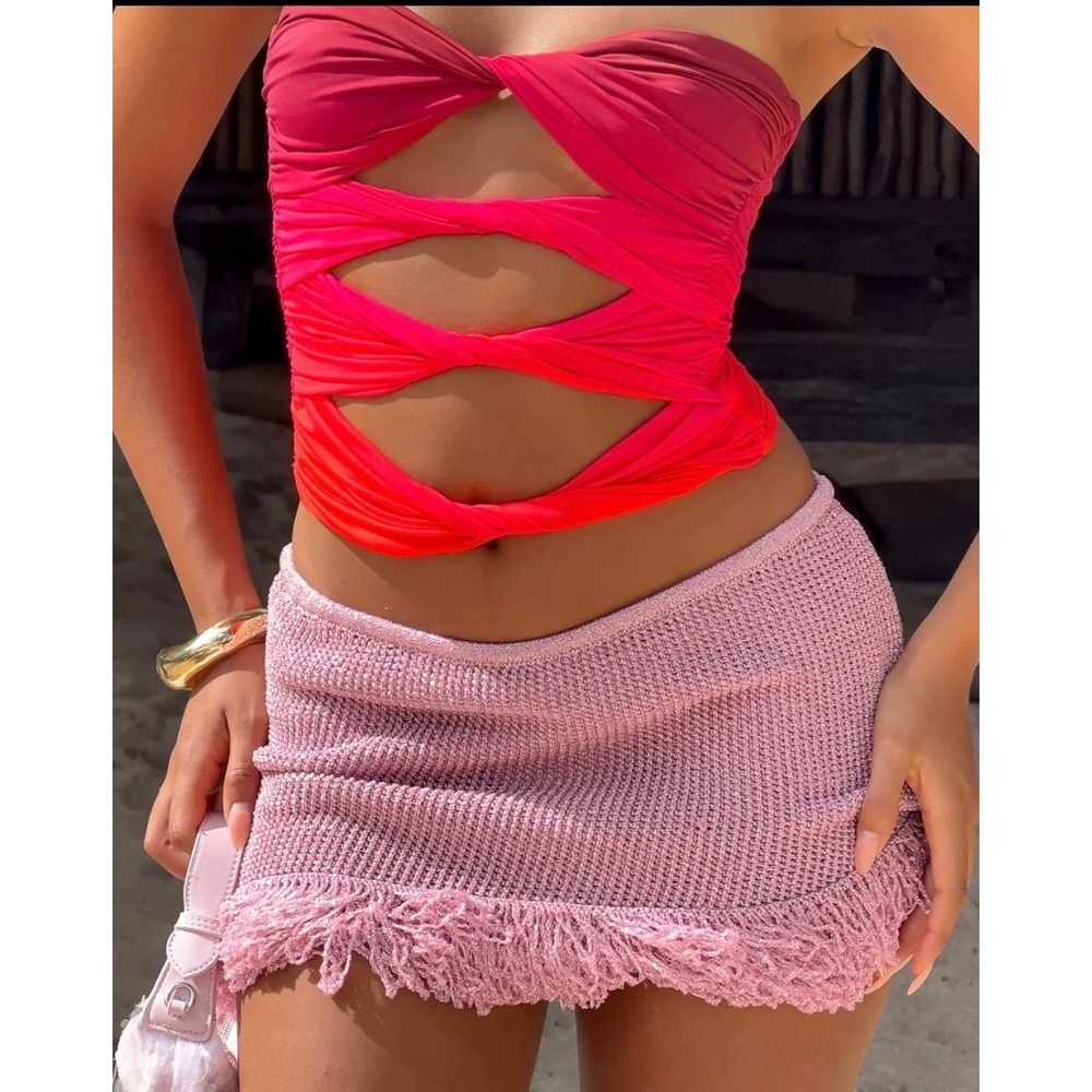 White Fox Strapless Top